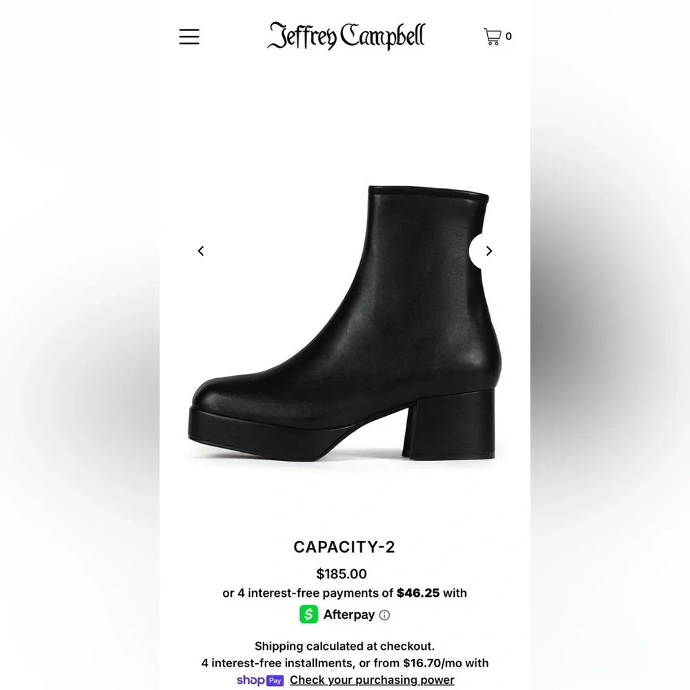 Jeffrey Campbell Black Heeled Booties - Picture 2 of 5
